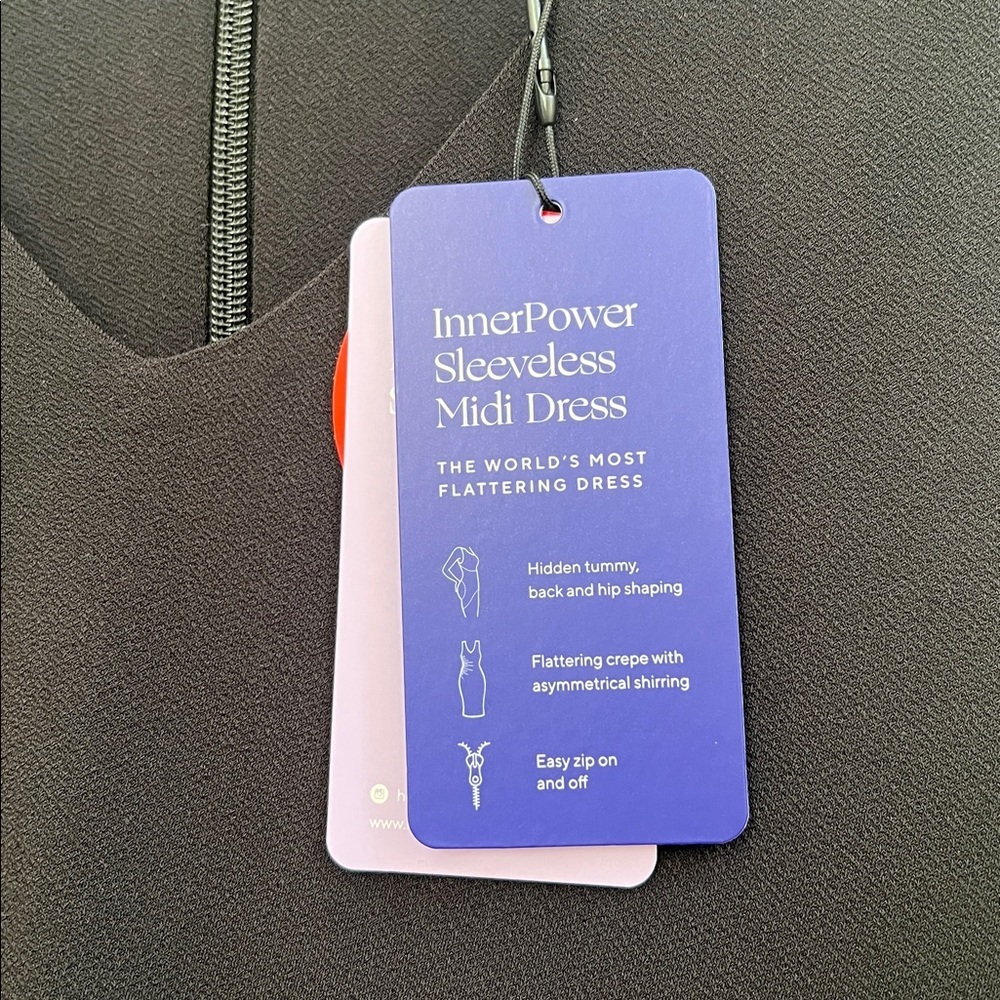NEW Honeylove InnerPower Sleeveless Midi Dress Black Shaping Size Large NWT - Picture 2 of 9